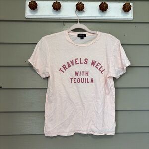 Wildfox Pink Tee - Travels Well With Tequila